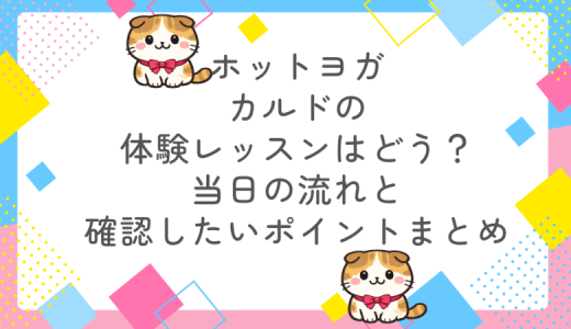 ホットヨガ・カルドの体験レッスンはどう？当日の流れと確認したいポイントまとめ